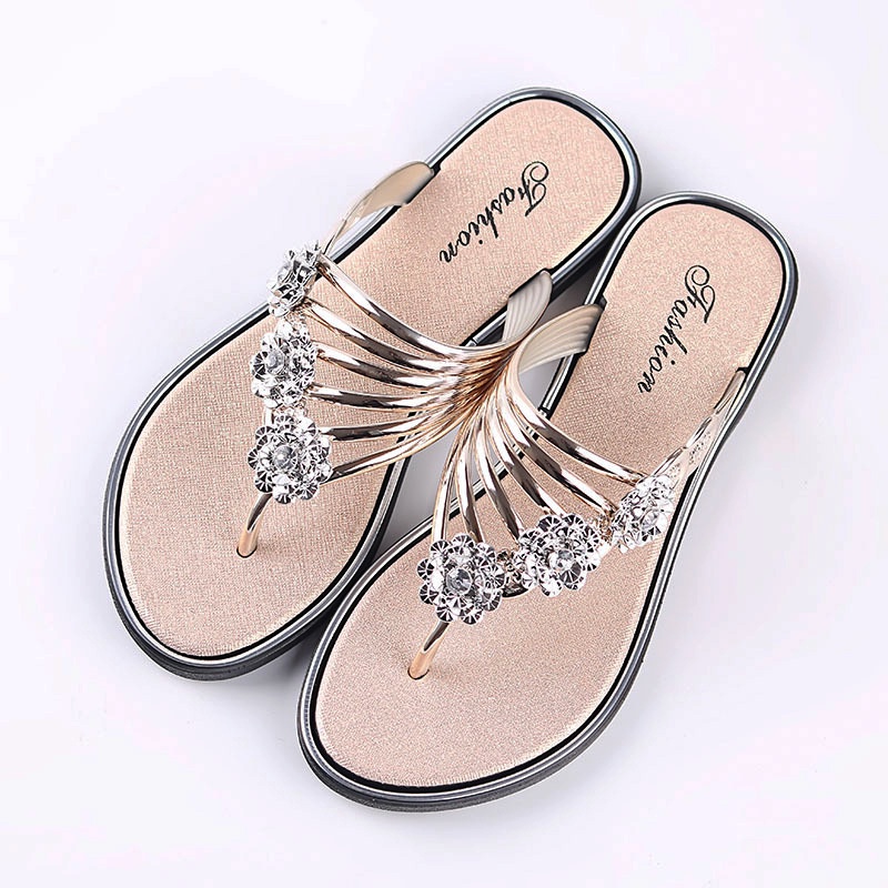 Dép xỏ ngón MS Tth034 nhẹ phong cách mùa hè cho nữ