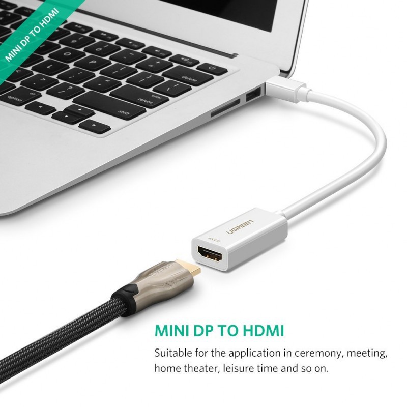 Cáp Chuyển Thunderbolt To HDMI UGREEN 40361 4K*2K - Mini Displayport Sang HDMI