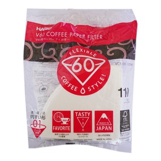 Giấy lọc Hario V60 - Trắng Size 01 (1-2 cups) - 110 tờ/gói