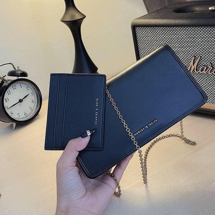 Giá Hấp Dẫn! Set Ví dài đeo chéo và ví thẻ chính hãng C&K