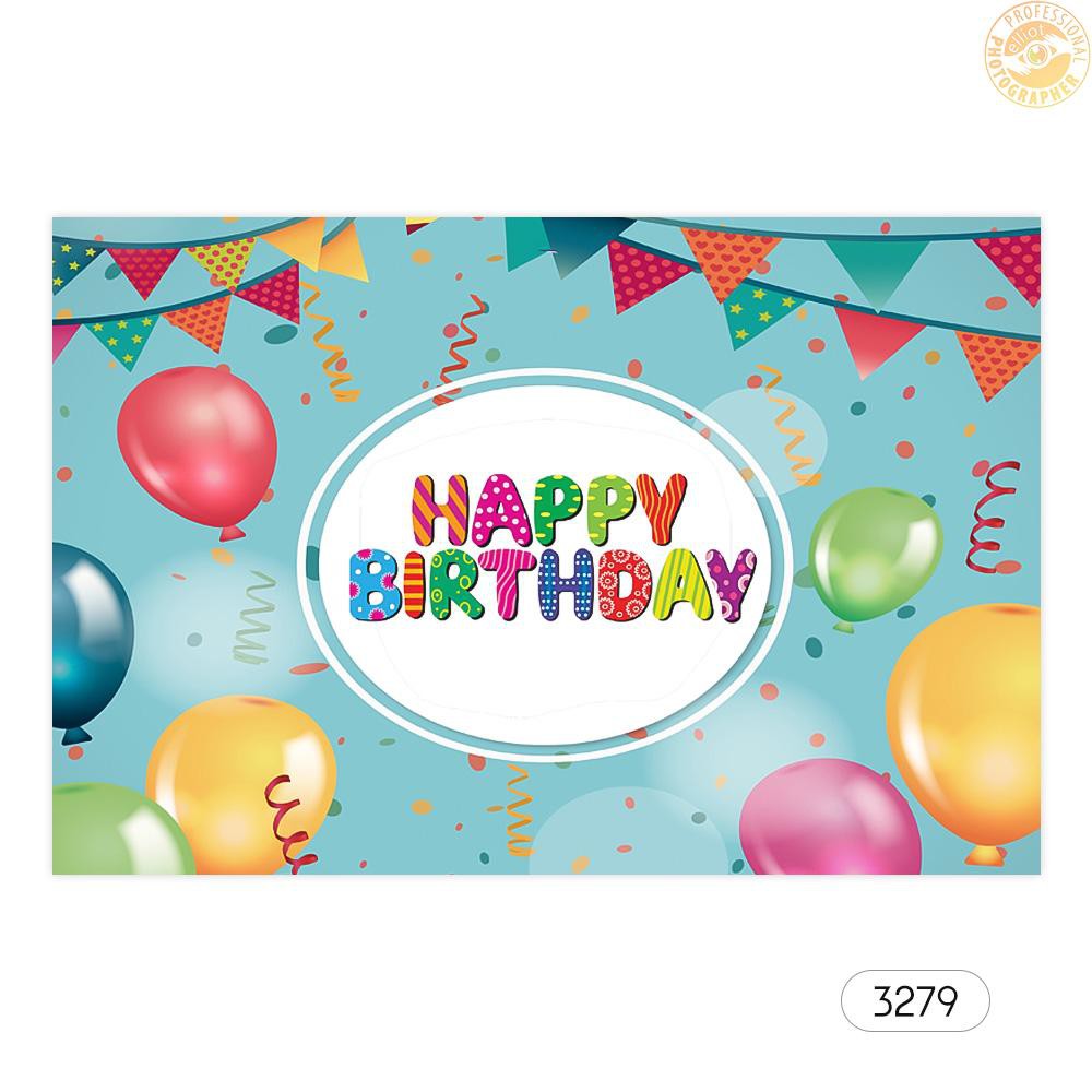 Phông Nền Chụp Ảnh Hình Chữ Happy Birthday Elt7x5ft # 3279