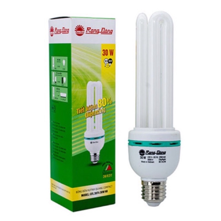 Bóng Rạng Đông compact CFL 3UT4  30W tiết kiệm điện