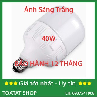 -Bóng đèn Led trụ 40W Siêu sáng - tiết kiệm điện (Ánh Sáng Trắng/Vàng)