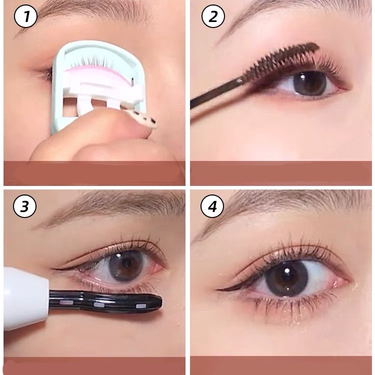 Máy Uốn Mi Máy Uốn Lông Mi Bằng Nhiệt Eyecurl Chạy Pin Lâu Trôi Phong Cách Nhật Bản