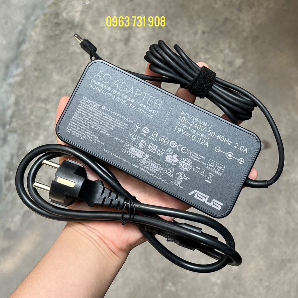 Cục sạc laptop Asus 19V-6.32A chân kim nhỏ 4.5*3.0mm hàng zin tháo máy
