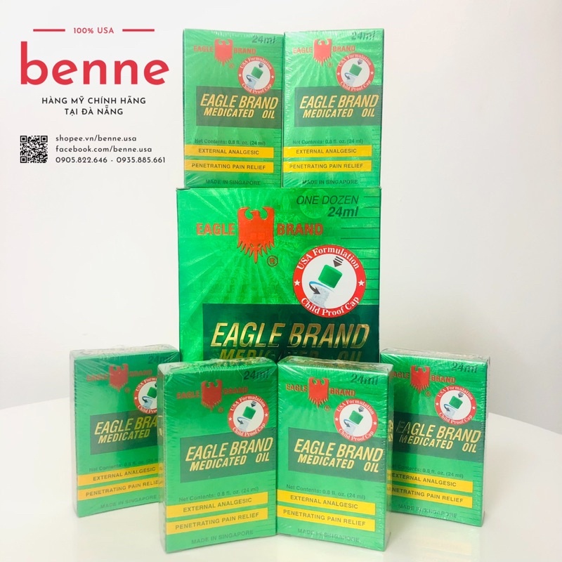 Dầu gió xanh Eagle Brand nhập Mỹ - Medicated Oil