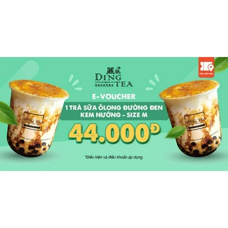 E-Voucher 1 Trà Sữa ÔLong Đường Đen Kem Nướng M DingTea Cẩm Phả