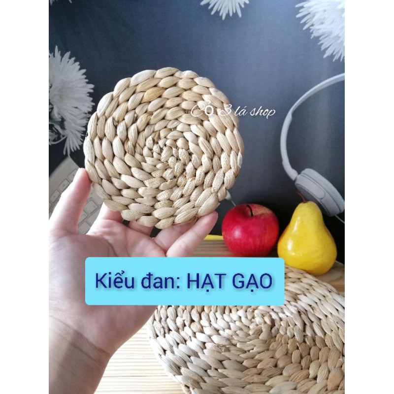 (Rẻ nhất) Thảm cói lục bình size 12,20,30,37,50, 60cm trang trí nhà cửa, đạo cụ chụp ảnh, lót sàn