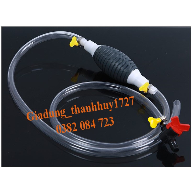 Dụng cụ bơm hút sang chiết xăng dầu rượu nước chất lỏng bóp tay - Ống hút nước bể cá thủy sinh