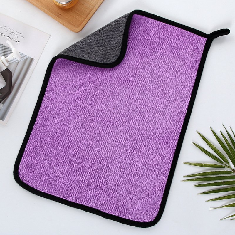 Khăn microfiber lau xe ô tô, xe hơi 2 mặt 2 lớp siêu dầy siêu thấm nước và lau không bị xước size 30x30