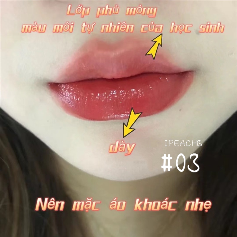 Son Bóng PCU Màu Nude Nhạt Siêu Mềm Mượt dưỡng Môi Chống Thấm Nước