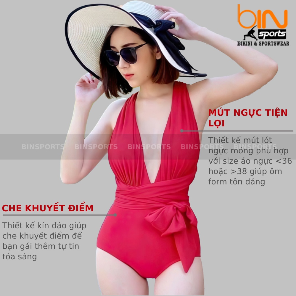 Bộ Bơi Nữ 1 Mảnh Nhiều Màu Freesize Bin Sports BHV060