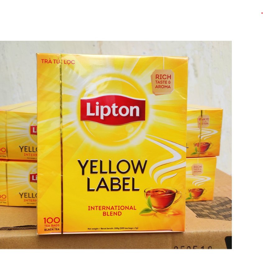 Trà Lipton Nhãn Vàng 100 Túi/ Hộp 200g