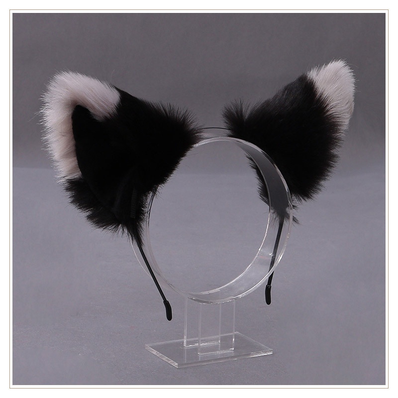 Lolita cosplay cat ears headband anime dance party costume wolf fox ear plush hairband