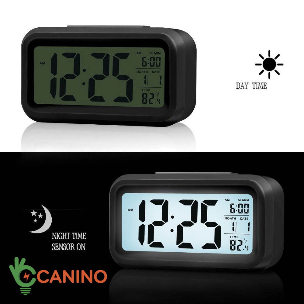 Đồng hồ báo thức cảm biến phát sáng trong đêm V1 Canino thông minh