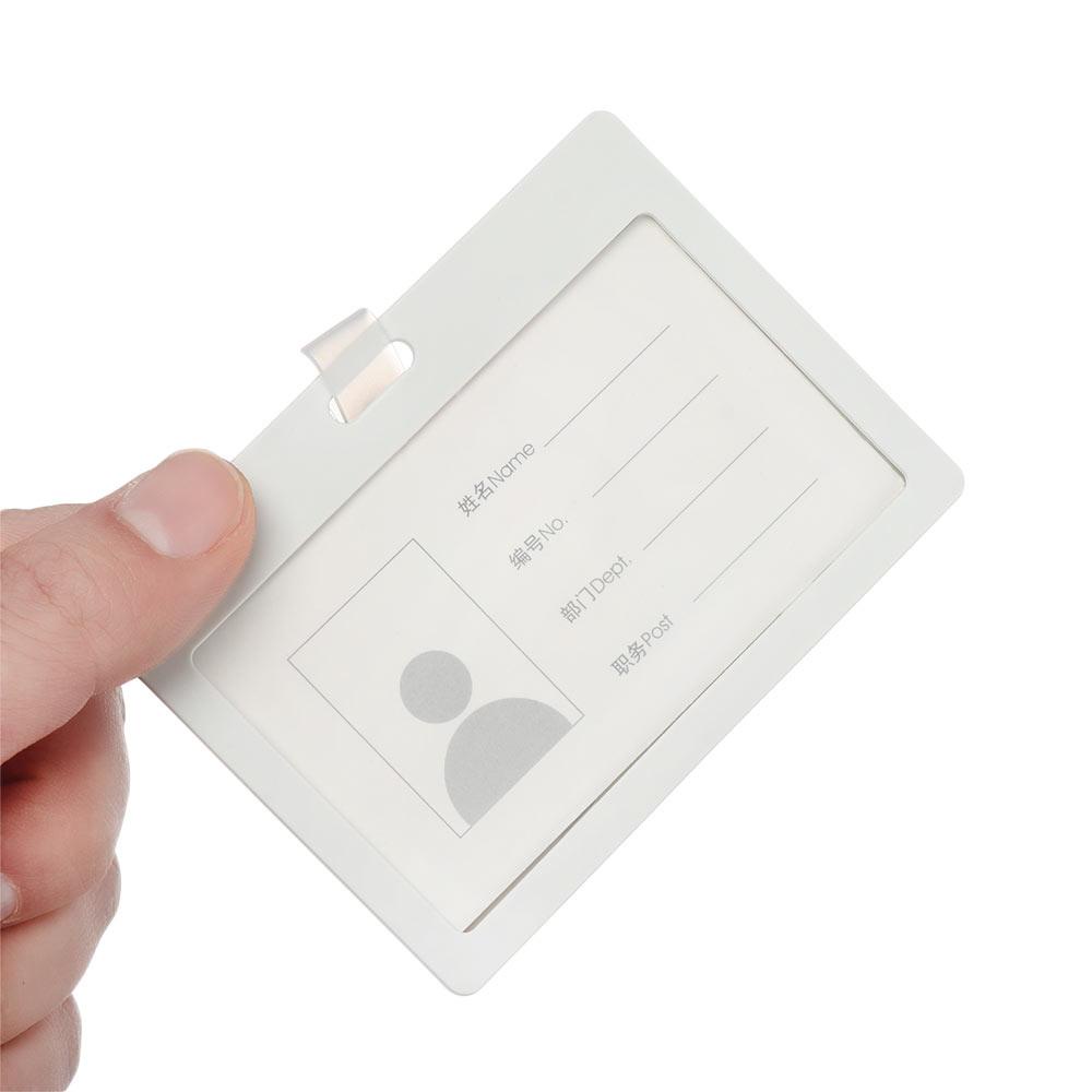 Hộp Đựng Danh Thiếp 1 Cái Có Kẹp Gắn Thẻ Tên Dùng Trong Trường Học / Văn Phòng