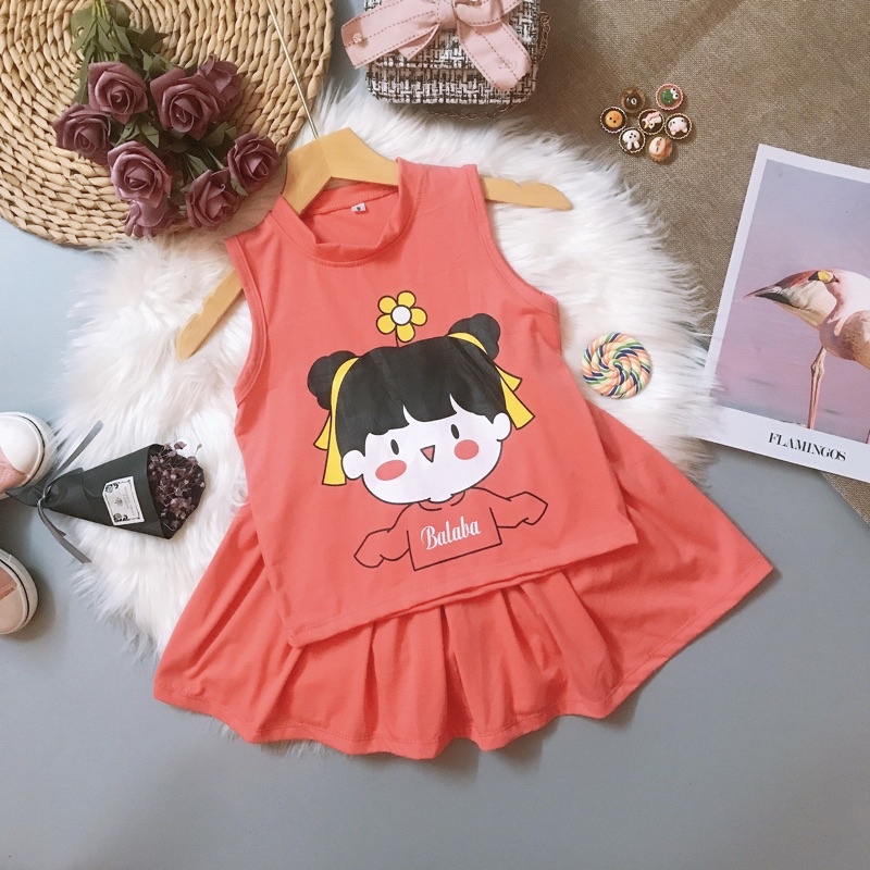 set váy sát nách siêu xinh cho bé 9-21kg