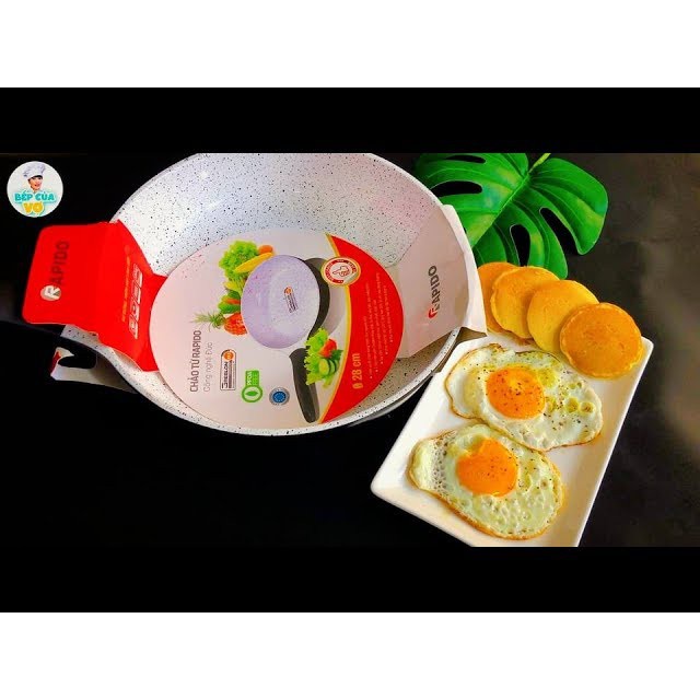 Chảo chống dính bếp từ, chảo từ men Đức Rapido 20cm, 24cm, 28cm đáy phẳng nhôm đúc nguyên khối