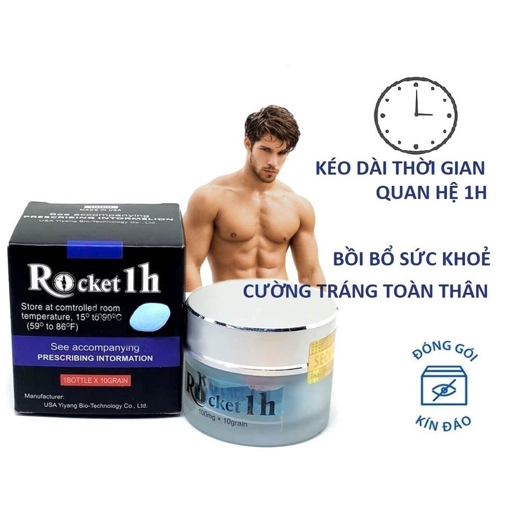 Rocket 1H Sản Phẩm Của Mỹ - Loại Mạnh, Rất Hiệu Quả, Tăng Cường Sinh Lý, Kéo Dài Thời Gian QH Rất Lâu
