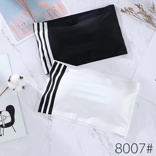 Áo quây không dây đúc su Croptop Kẻ Sọc Thể Thao Có Đệm Ngực 8007