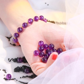 [TỰ NHIÊN 100%] Set 3 Hạt tròn Ame_thy_st làm vòng handmade - MH563 MOCHUONG JEWELRY