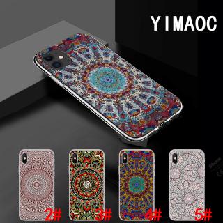 Ốp điện thoại TPU mềm trong suốt họa tiết vân thổ cẩm 93A cho iPhone XS Max XR X 11 Pro 7 8 6 6S Plus