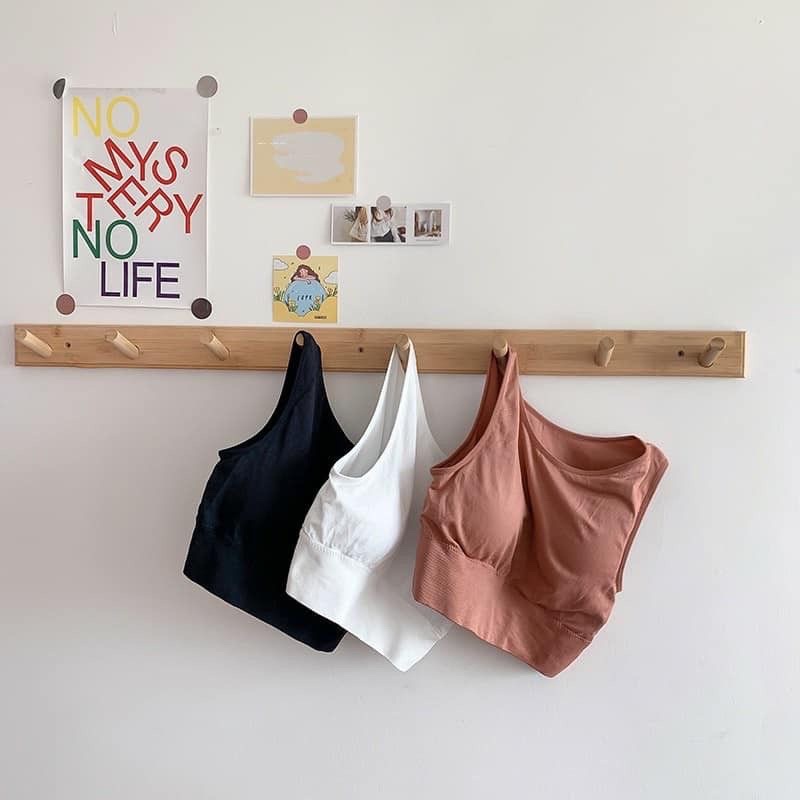 Áo thun zip 3 lỗ dáng croptop có lót ngực