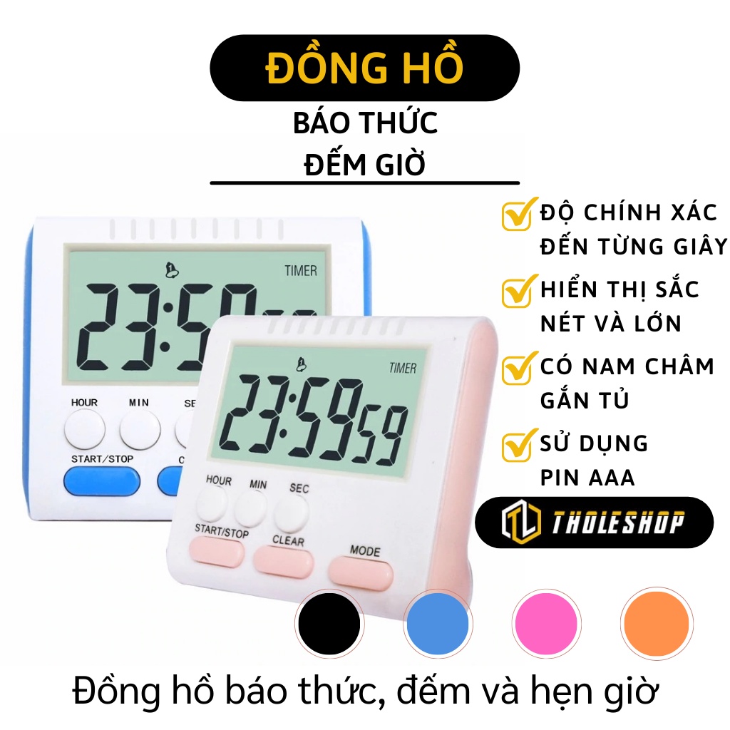 Đồng Hồ Đếm Ngược - Đồng Hồ Đếm Giờ Mini, Màn Hình LCD Sắc Nét, Chính Xác 6794