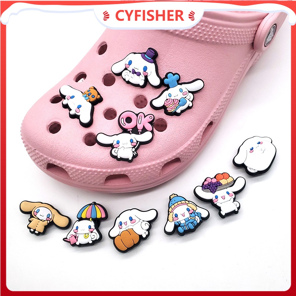SANRIO Phụ Kiện Trang Trí Giày Dép Crocs/Giày Crocs Bằng PVC Họa Tiết Hoạt Hình Dễ Thương DIY