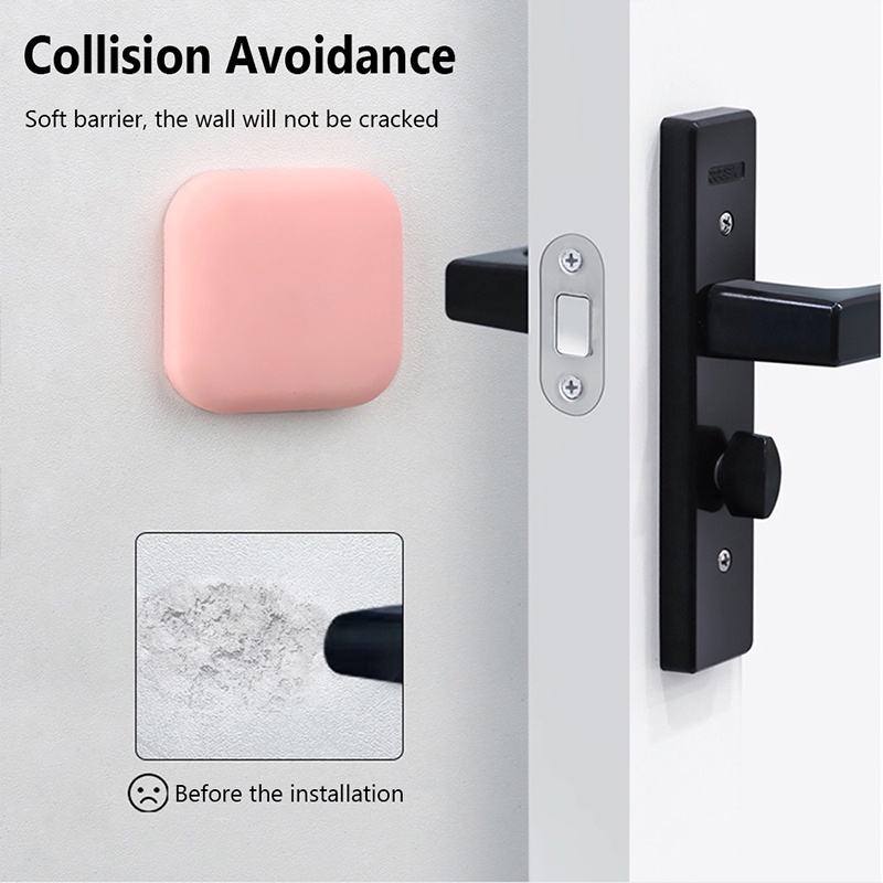Nút silicon HOUSEEKER dán tường chặn cửa chống va đập bảo vệ đồ nội thất
