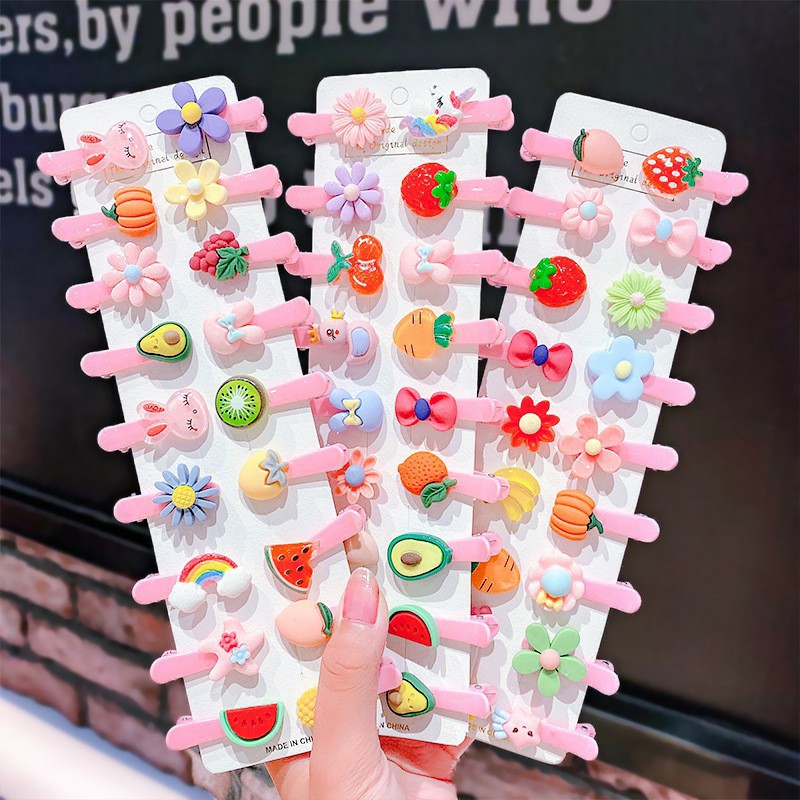 SET 10 CÁI KẸP MỎ VỊT NHỰA DẺO MINI NHIỀU HOẠ TIẾT ĐÁNG YÊU CHO BÉ | VIDEO THẬT | SHOP BEECOW