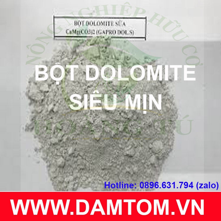 Vôi Dolomite xử lý nước nuôi Ốc Bươu Đen, Tôm, Cá - gói 1kg