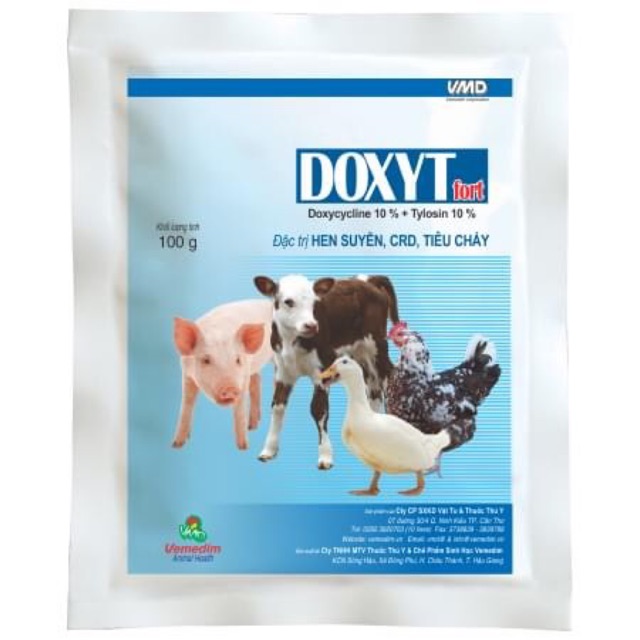 DOXYT fort - [100g]Đặc trị hen suyễn, CRD, tiêu chảy cho gia súc