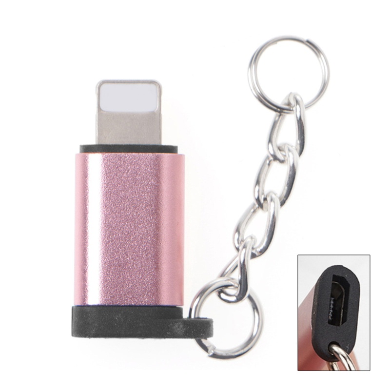 Đầu Chuyển Đổi Micro USB Cái Sang Lightning Đực Có Móc Khóa Điện Thoại