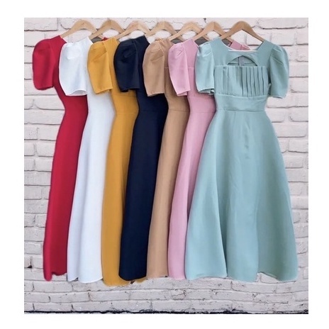 ĐẦM DỰ TIỆC XOÈ DÀI QUA GỐI XẾP LY KHOÉT CỰC