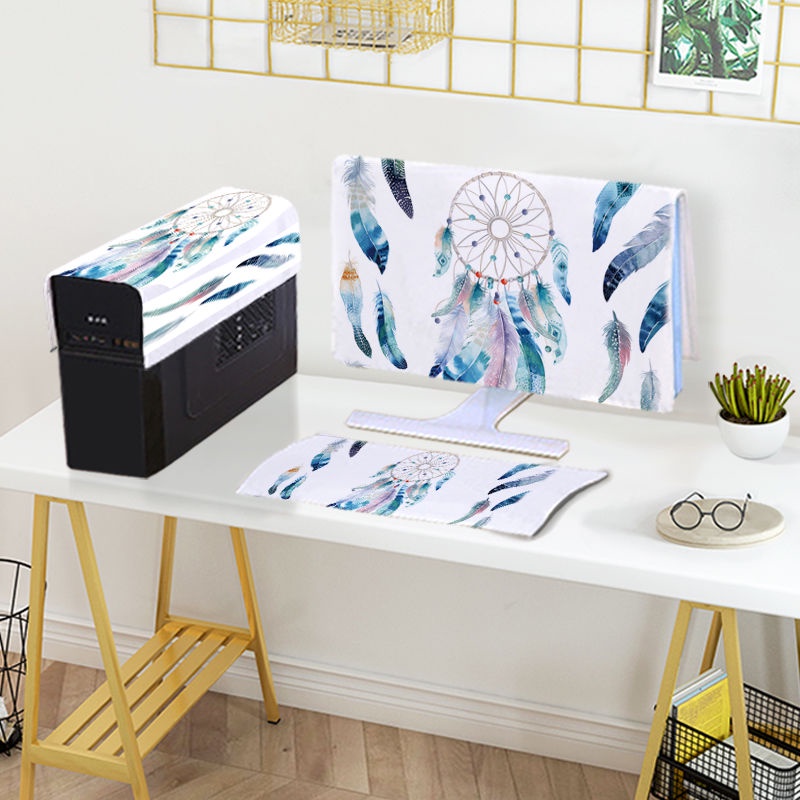 Vải Che Phủ. Vỏ Bọc Màn Hình Máy Tính Bằng Vải Nhung Pha Lê Chống Bụi Phong Cách Bắc Âu