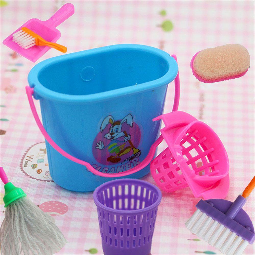 Set 9 Món Đồ Chơi Lau Dọn Nhà Búp Bê Mini Phong Cách Mới