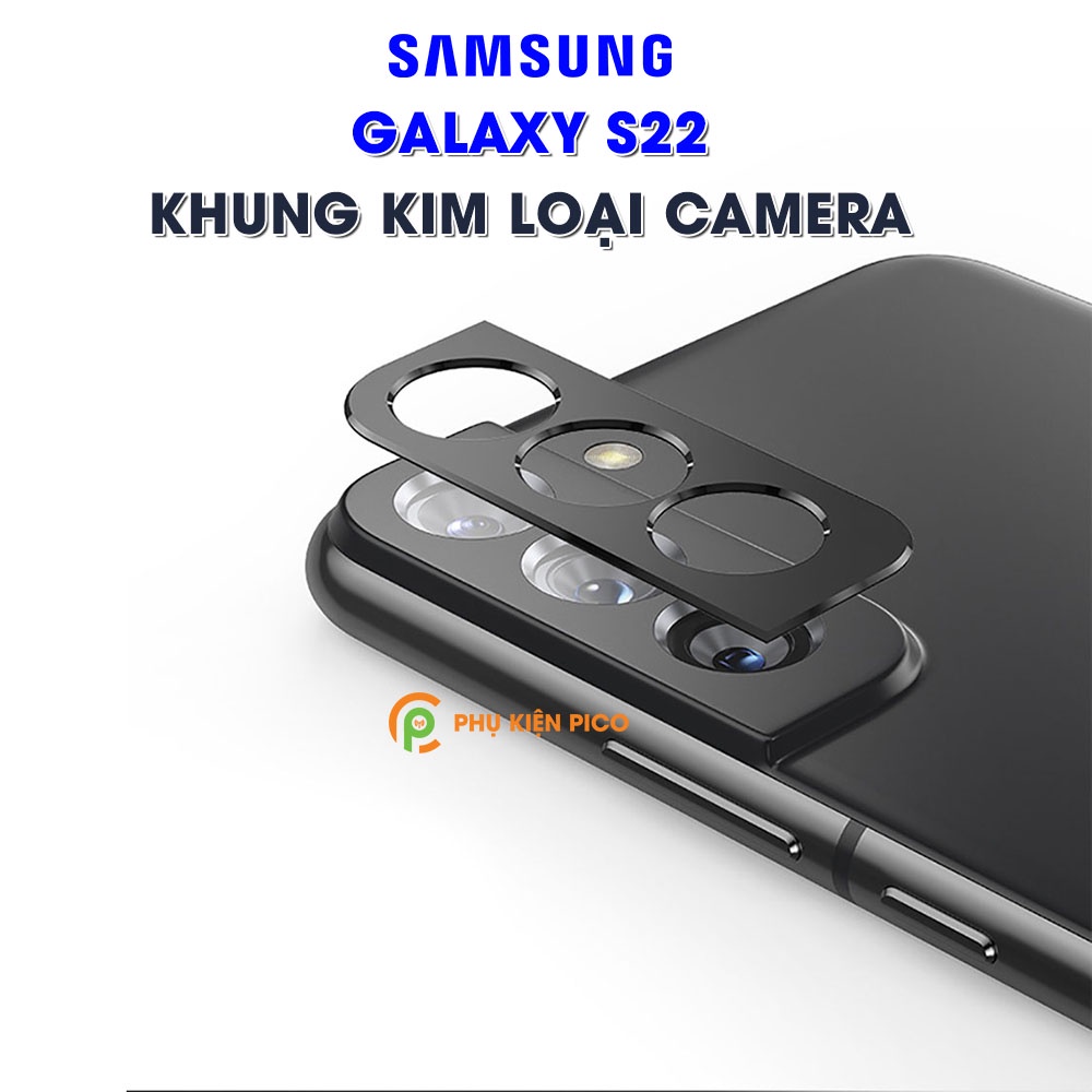 Dán camera Samsung S22 khung kim loại bảo vệ an toàn camera sau - Ốp viền camera Samsung Galaxy S22
