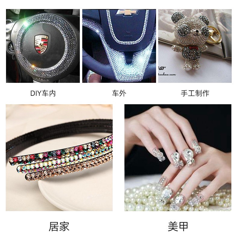 Nhãn dán hạt kim cương trang trí móng/trang sức/vô lăng xe hơi đa năng