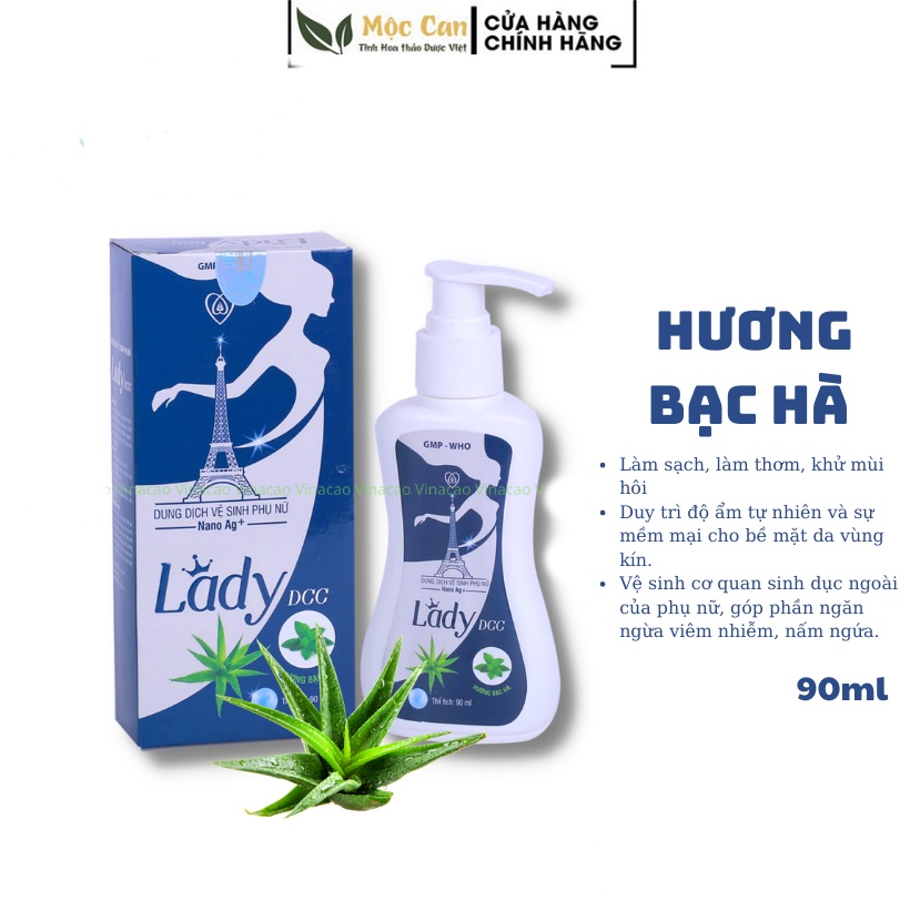 Dung dịch vệ sinh phụ nữ Lady DCC 3 mùi hương làm sạch khử mùi hôi duy trì độ ẩm cho vùng kín  dung tích 90 ml