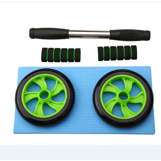 ️Free Ship️Con Lăn Tập Bụng Xanh Lá + Kèm Thảm Lót Đầu Gối