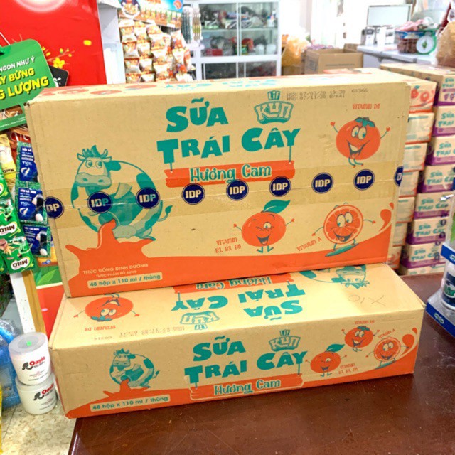 THÙNG 48 HỘP SỮA KUN TRÁI CÂY 110ML