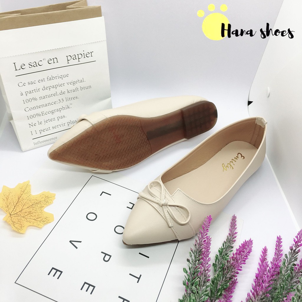 Giày bệt búp bê nữ đính nơ xinh xắn siêu bền B8 | BigBuy360 - bigbuy360.vn