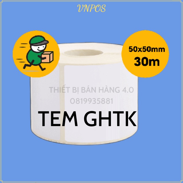 Giấy In VẬN ĐƠN Giao Hàng Từ APP Giao Hàng Tiết kiệm trên Điện thoại- Khổ giấy 50x50mm