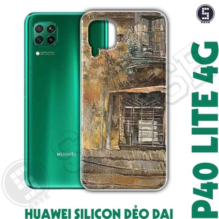 Ốp điện thoại Huawei P40 Lite 4G Dẻo Chống Shock Nhiều Mẫu Tuyển Tập 14 Phố Cổ Sơn Dầu A1334-CL14