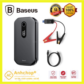 Bộ kích nổ cho ô tô , xe máy kiêm sạc dự phòng baseus crjs01-01 super power car emergency start power 12000mah 5v 2.4a