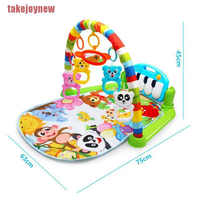 TJN 4 in1 Fitness Music Baby Play Mat Lay and Kids Gym Play-mat Fun Piano Boys Girls TYW