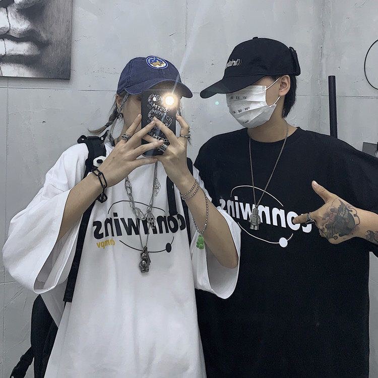 ÁO THUN RUSIAN? Hot OTTON 2D 3158 FORM RỘNG FREESIZE DƯỚI 70KG PHÔNG NAM NỮ TAY NGẴN CẶP ĐÔI UNISEX ĐEN TRẮNG AOMIVN