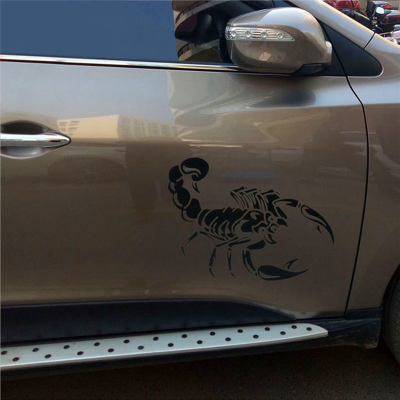 Miếng dán trang trí xe hơi hình bọ cạp 3D 30cm
