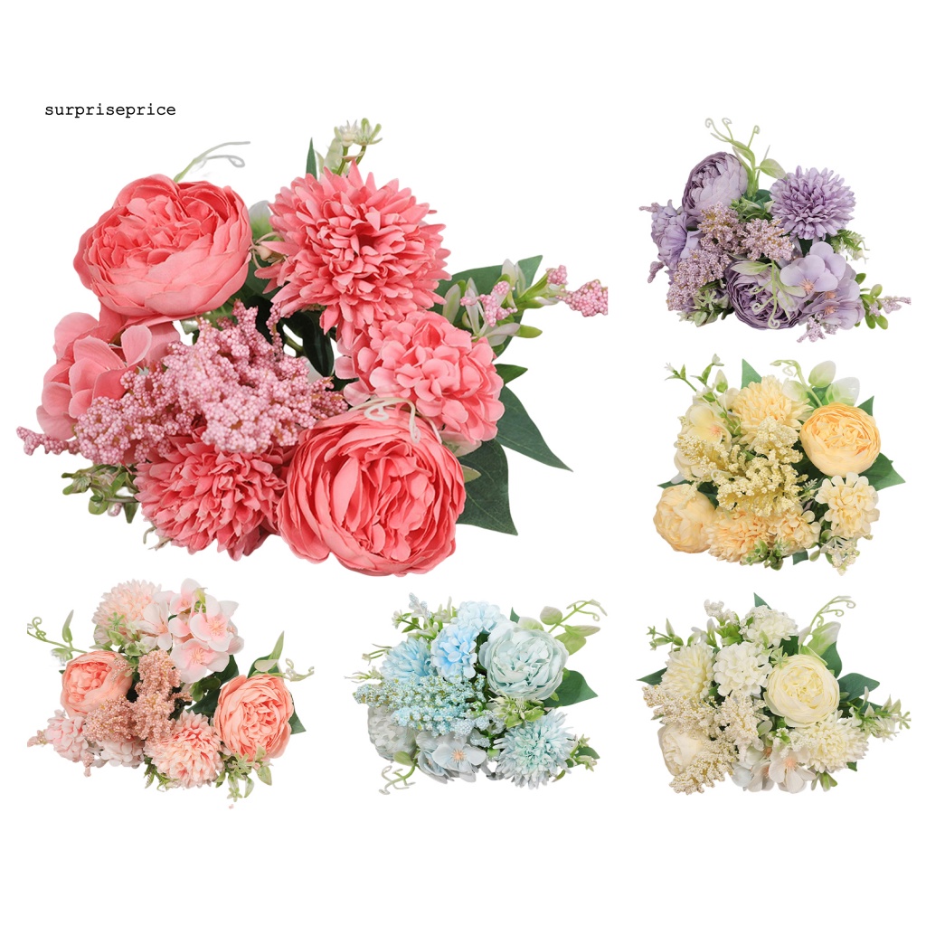 Bó Hoa Giả Bằng Lụa Dùng Trang Trí Xinh Xắn